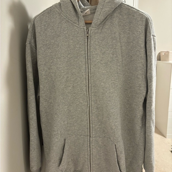 GAP TEEN grey zip up hoodie (oversized) - Picture 2 of 3